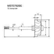 Вал турбокомпрессора MST0792