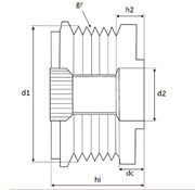 Шкив обгонный генератора APZ8589