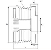 Шкив обгонный генератора APZ8724