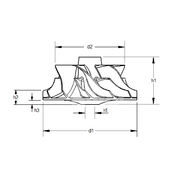 Крыльчатка турбокомпрессора MIT0818