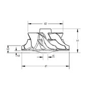 Крыльчатка турбокомпрессора MIT0796