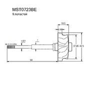 Вал турбокомпрессора MST0723