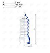 Пыльник рулевой рейки RDZ0345MG