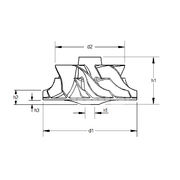 Крыльчатка турбокомпрессора MIT0467