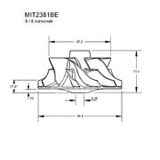 Крыльчатка турбокомпрессора MIT2381