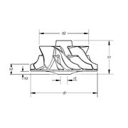 Крыльчатка турбокомпрессора MIT0458
