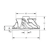 Крыльчатка турбокомпрессора MIT0444
