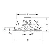 Крыльчатка турбокомпрессора MIT0454